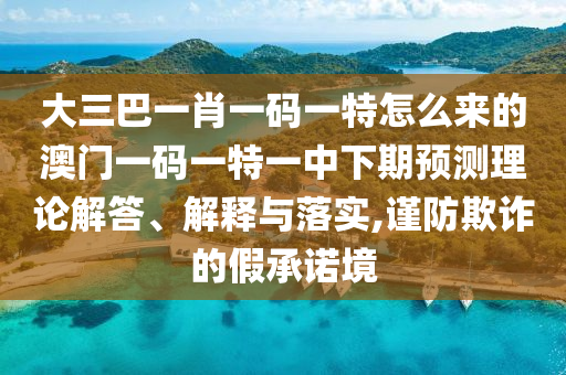 大三巴一肖一碼一特怎么來(lái)的澳門(mén)一碼一特一中下期預(yù)測(cè)理論解答、解釋與落實(shí),謹(jǐn)防欺詐的假承諾境
